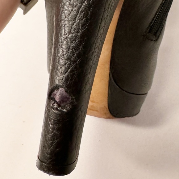 GUCCI BLACK CAVIAR LEATHER TECHNO HORSEBIT HEEL PLATFORM BOOTS SZ 40 - Picture 5 of 12